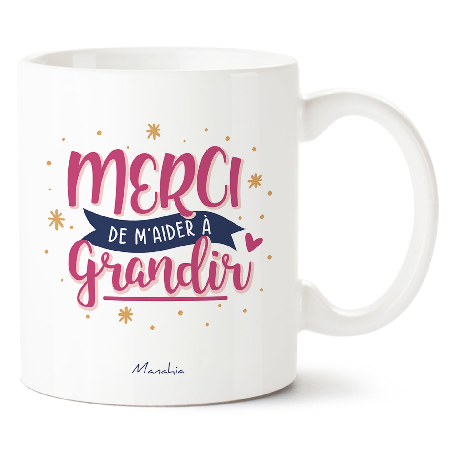 Mug école & nounou – Merci de m'aider à grandir – cadeau nounou – cadeau école