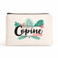 Pochette pompons copine – Je suis une copine au top – pochette coton – cadeau amie – anniversaire – Noël