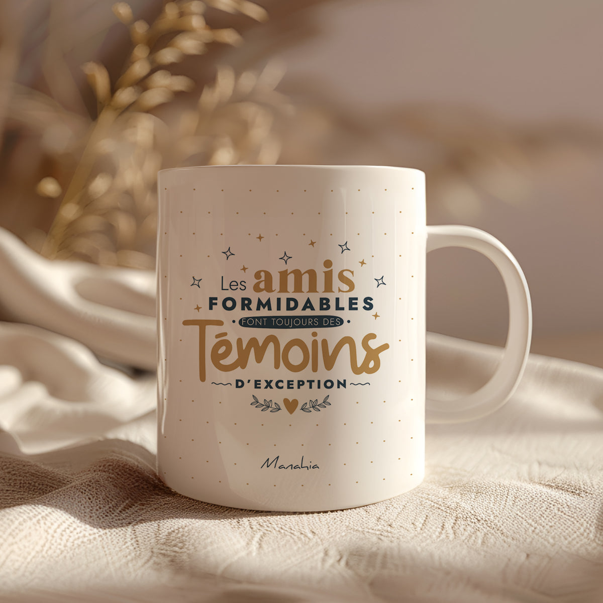 Mug témoin – Les amis formidables font toujours des témoins d'exception