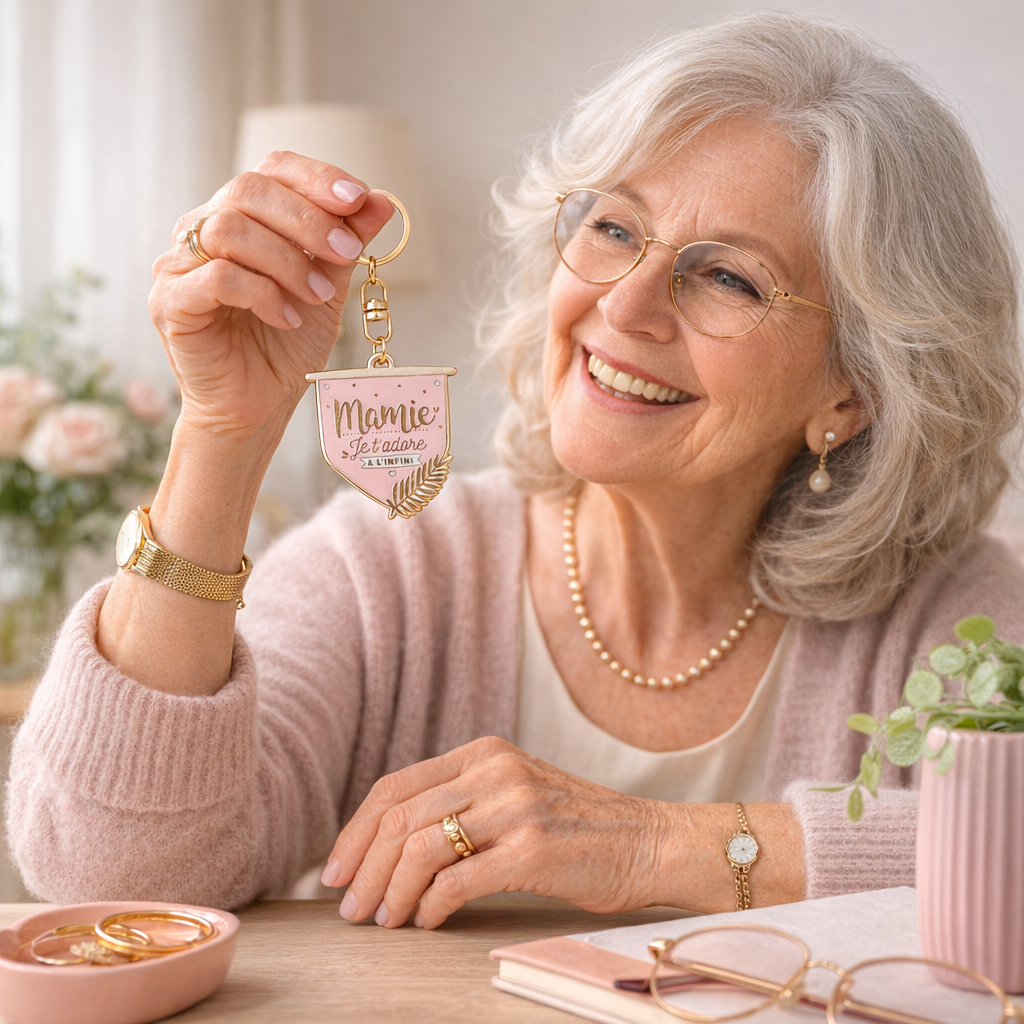Porte-clés mamie – Mamie je t’adore à l’infini – cadeau mamie