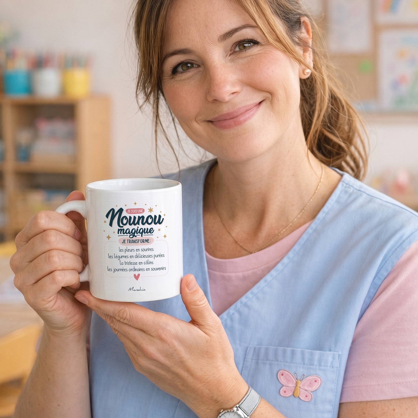 Mug nounou – Je suis une nounou magique – cadeau nounou – fin d’année scolaire – merci nounou