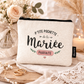 Pochette mariée – Petite pochette de la mariée parfaite – pochette coton – cadeau mariage – EVJF