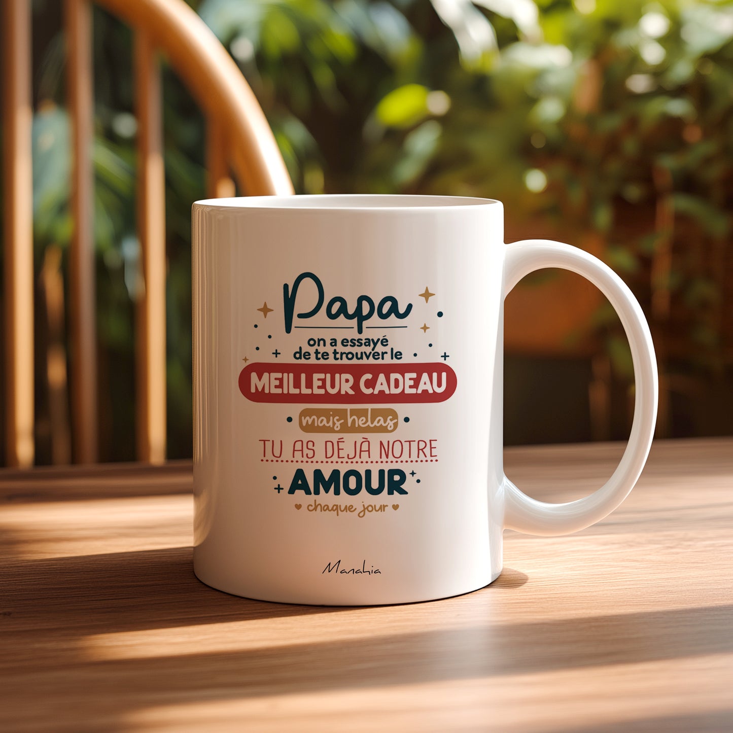 Mug papa – Papa, on a essayé de trouver le meilleur cadeau, mais hélas, tu as déjà notre amour chaque jour