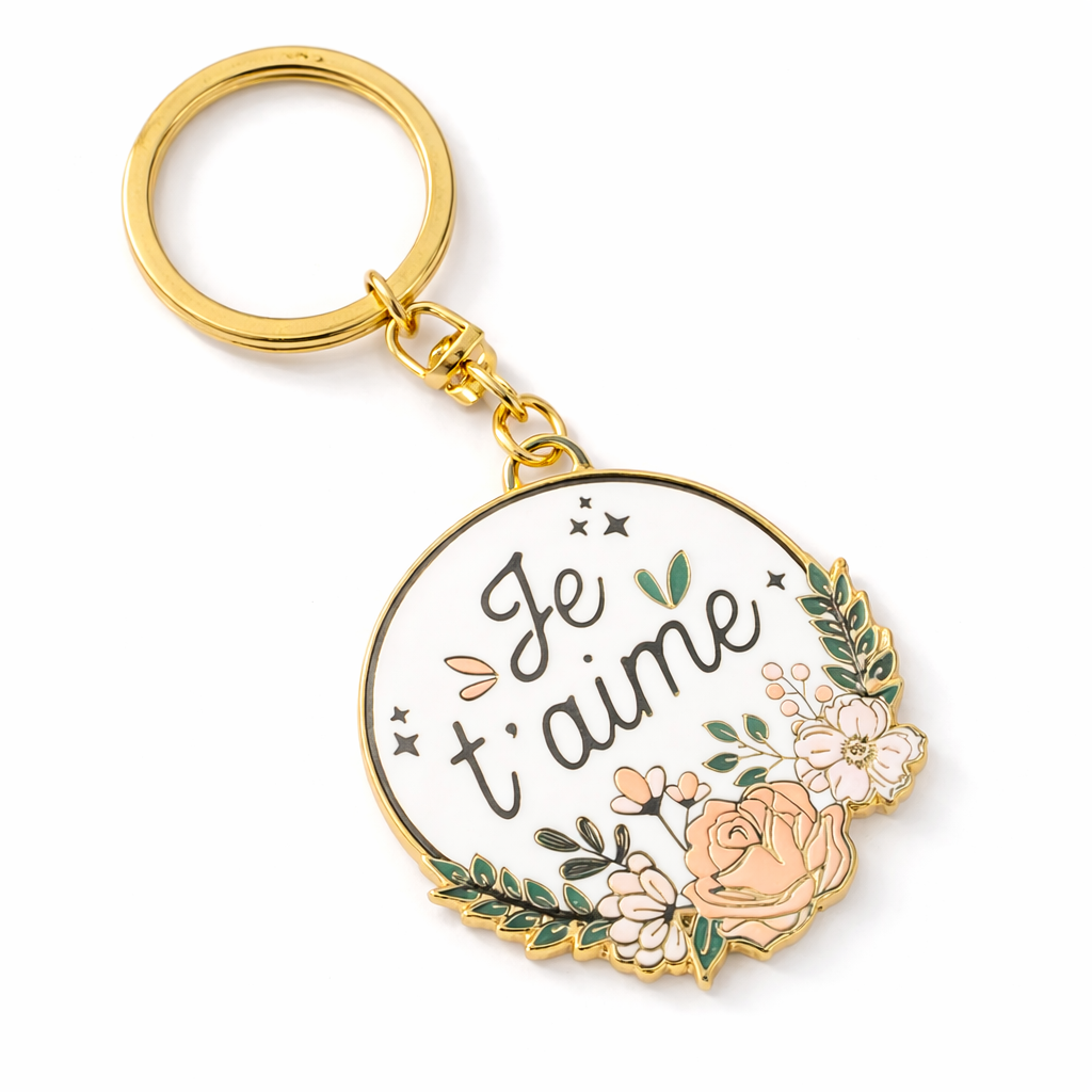 Porte-clés Je t’aime – cadeau Saint-Valentin – cadeau amour
