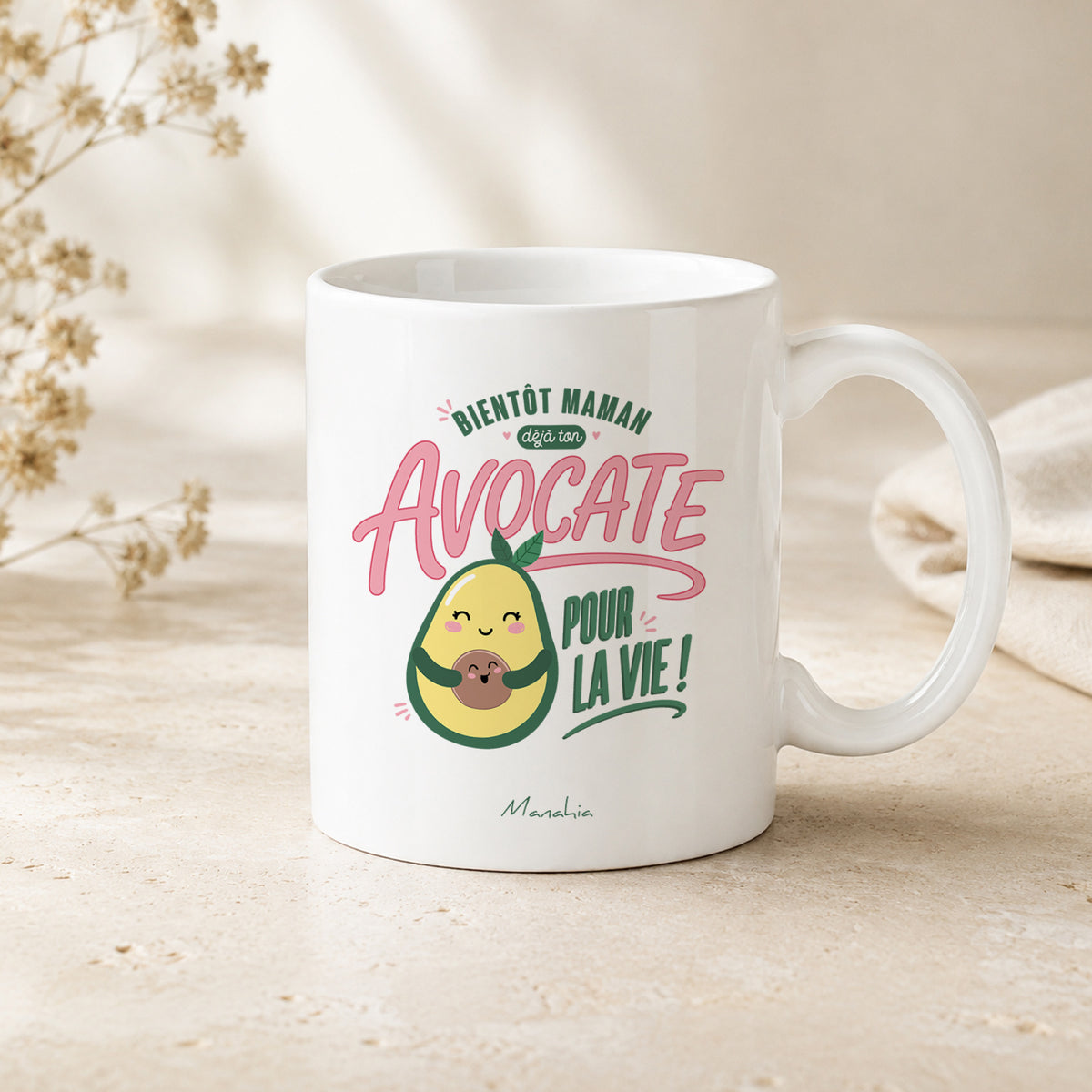 Mug future maman – Bientôt maman, déjà ton avocate pour la vie