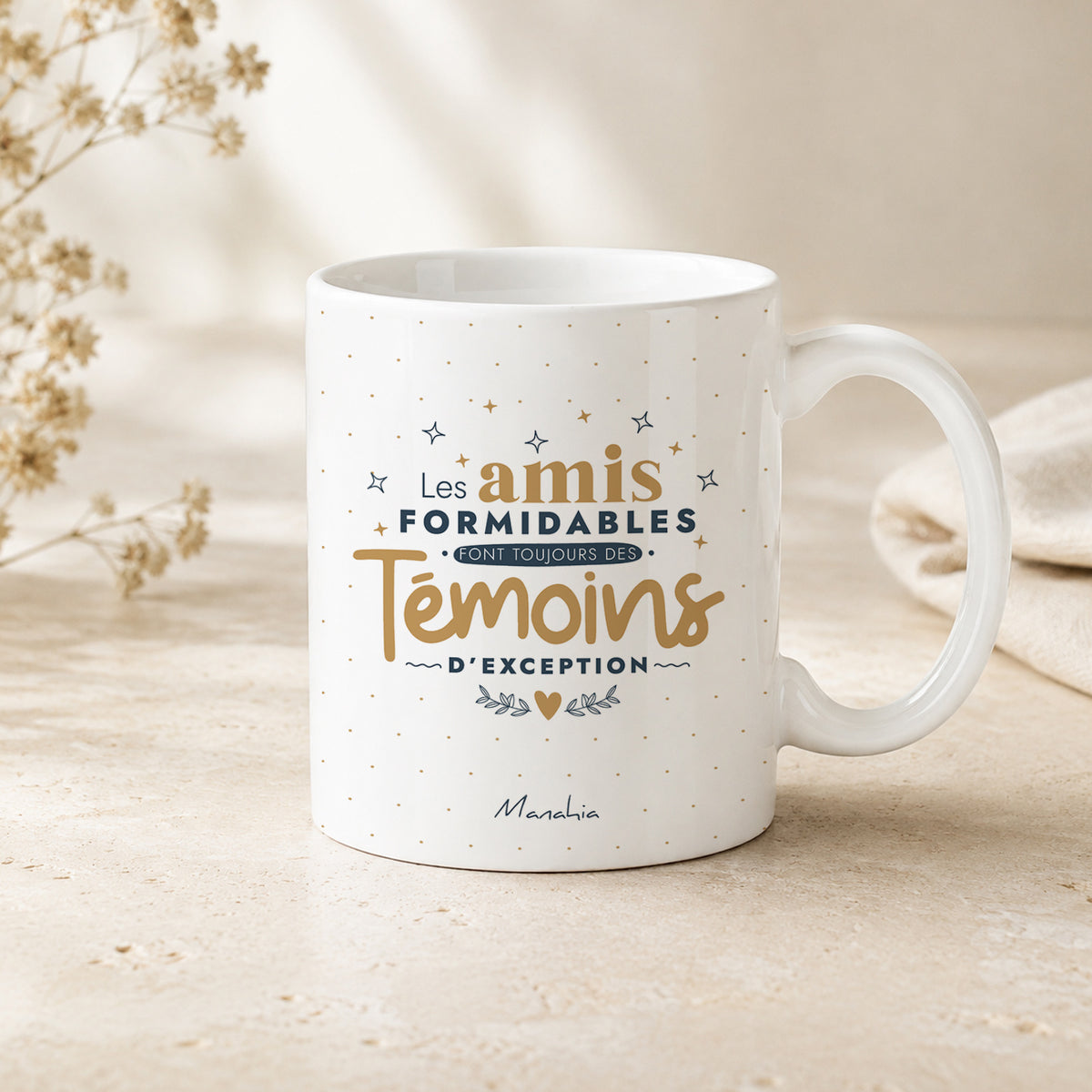 Mug témoin – Les amis formidables font toujours des témoins d'exception
