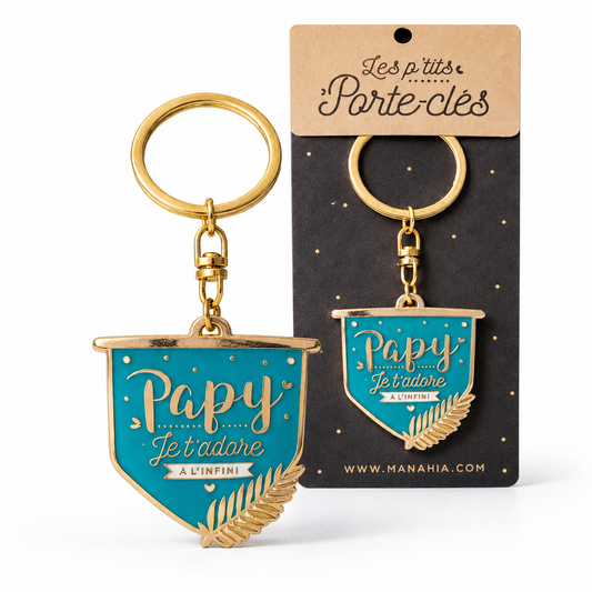 Porte-clés papy – Papy je t'adore à l'infini – cadeau papy