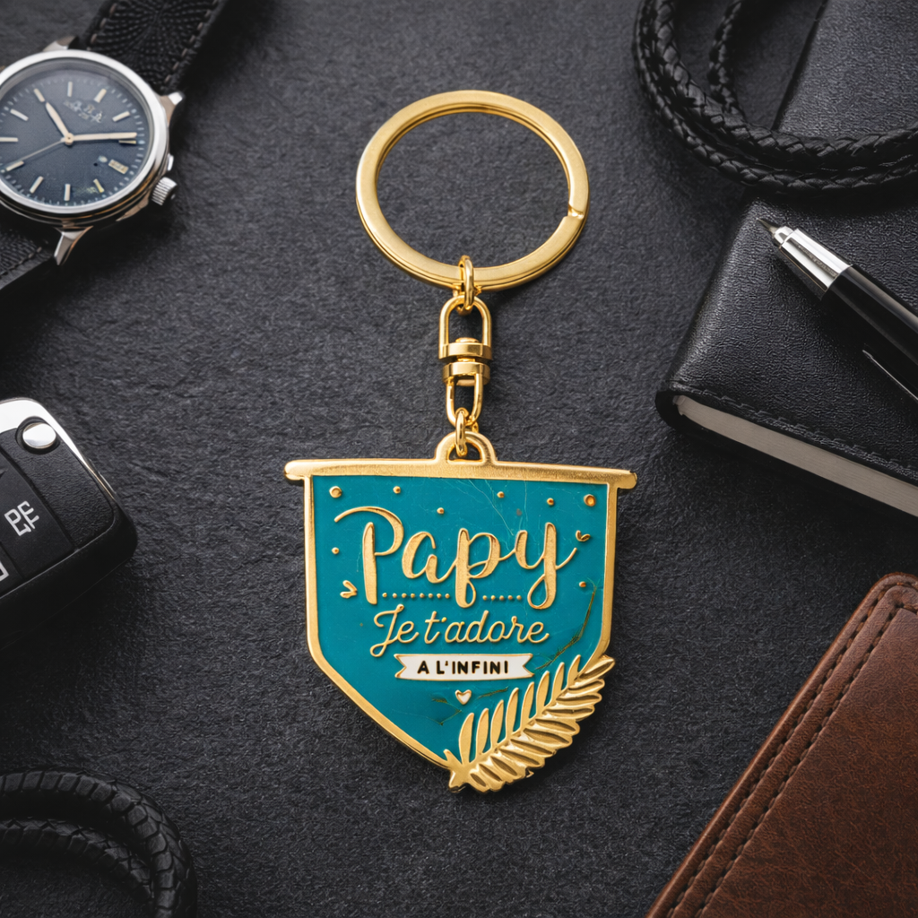 Porte-clés papy – Papy je t'adore à l'infini – cadeau papy
