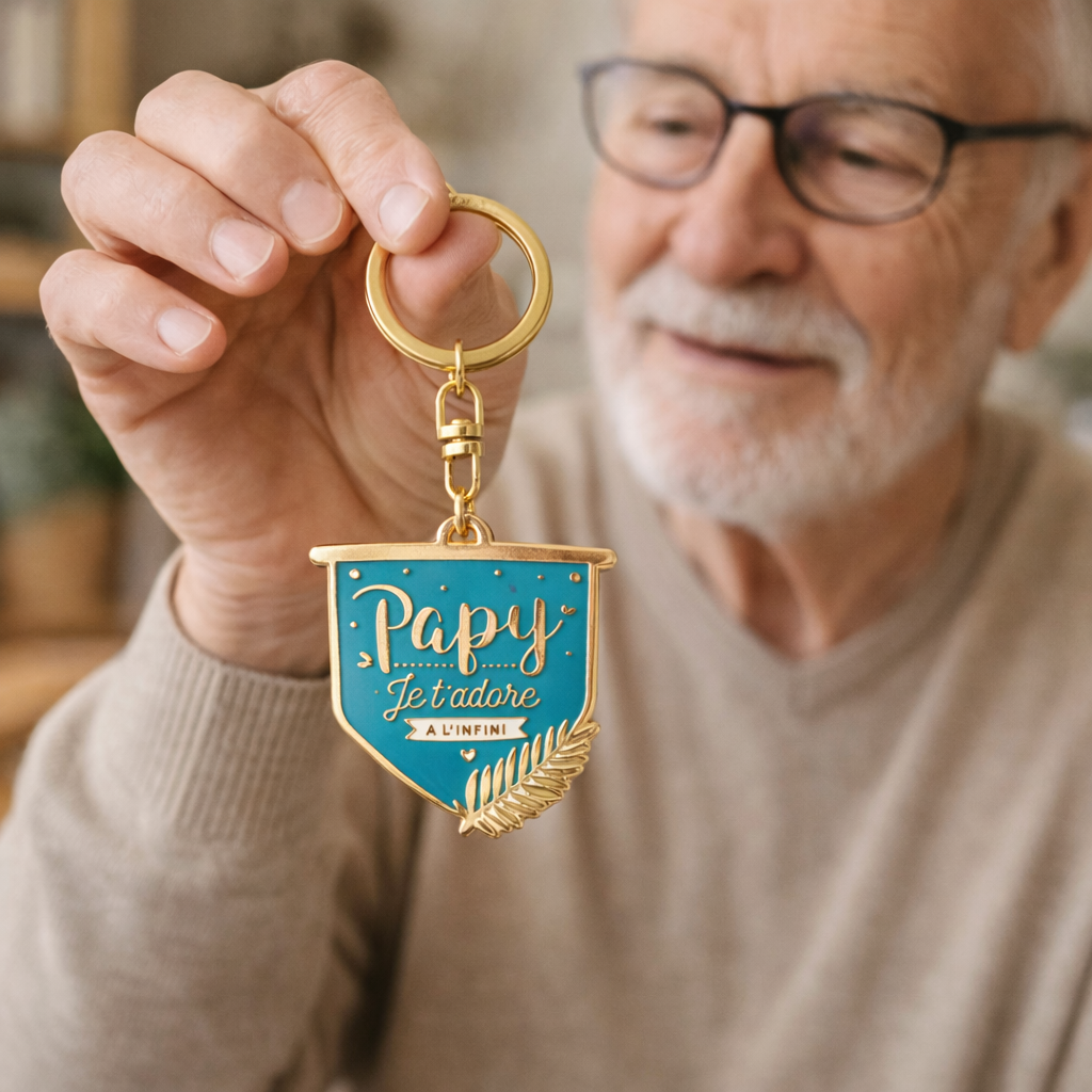 Porte-clés papy – Papy je t'adore à l'infini – cadeau papy