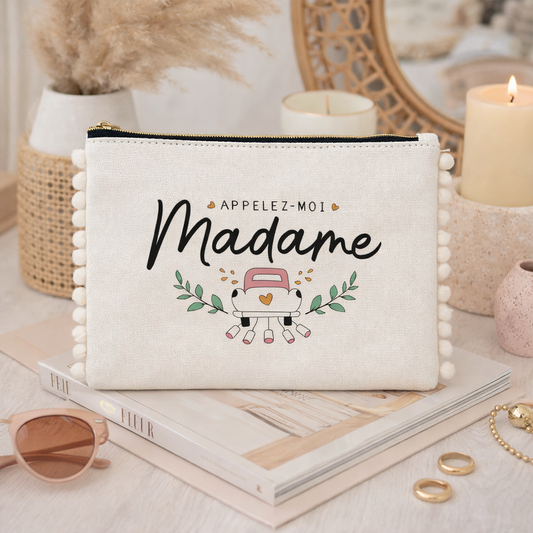 Pochette - pompon - Appelez moi madame - Manahia