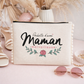 Pochette pompons maman – Pochette d’une maman merveilleuse – pochette coton – cadeau maman – fête des mères