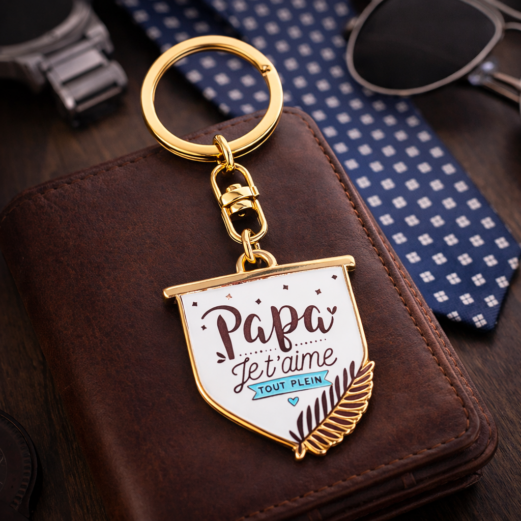 Porte-clés papa – Papa je t’aime tout plein – cadeau papa
