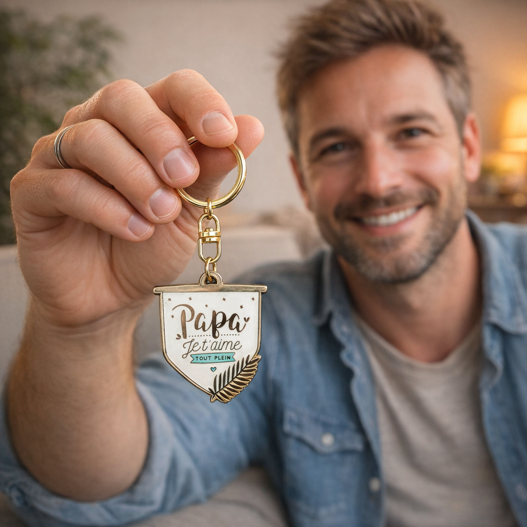 Porte-clés papa – Papa je t’aime tout plein – cadeau papa