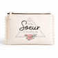 Pochette pompons sœur – Ma soeur d'amour – pochette coton – cadeau sœur