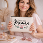 Pochette pompons maman – Pochette d’une maman merveilleuse – pochette coton – cadeau maman – fête des mères