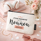Pochette nounou – P’tite pochette de ma nounou adorée – pochette coton – cadeau nounou
