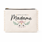 Pochette pompons mariée – Appelez moi madame – pochette coton – cadeau mariage – EVJF – future mariée