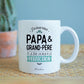 Mug papa grand-père – J'ai deux rôles, papa et grand-père et je gère les deux à la perfection – cadeau papa – cadeau grand-père