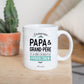 Mug papa grand-père – J'ai deux rôles, papa et grand-père et je gère les deux à la perfection – cadeau papa – cadeau grand-père
