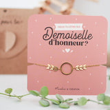 Bracelet cercle doré, demande demoiselle d'honneur - Manahia