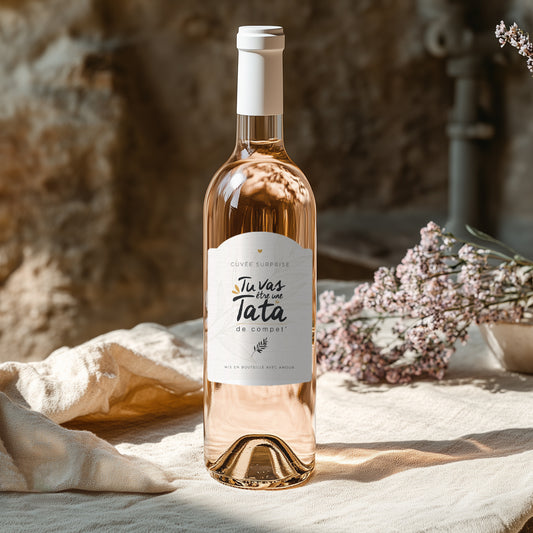 Etiquette bouteille tata - Tu vas être une tata de compet'