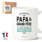 Mug papa grand-père – J'ai deux rôles, papa et grand-père et je gère les deux à la perfection – cadeau papa – cadeau grand-père