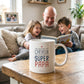 Mug papa – Pas besoin de cheveux pour être un super papa – cadeau papa – fête des pères