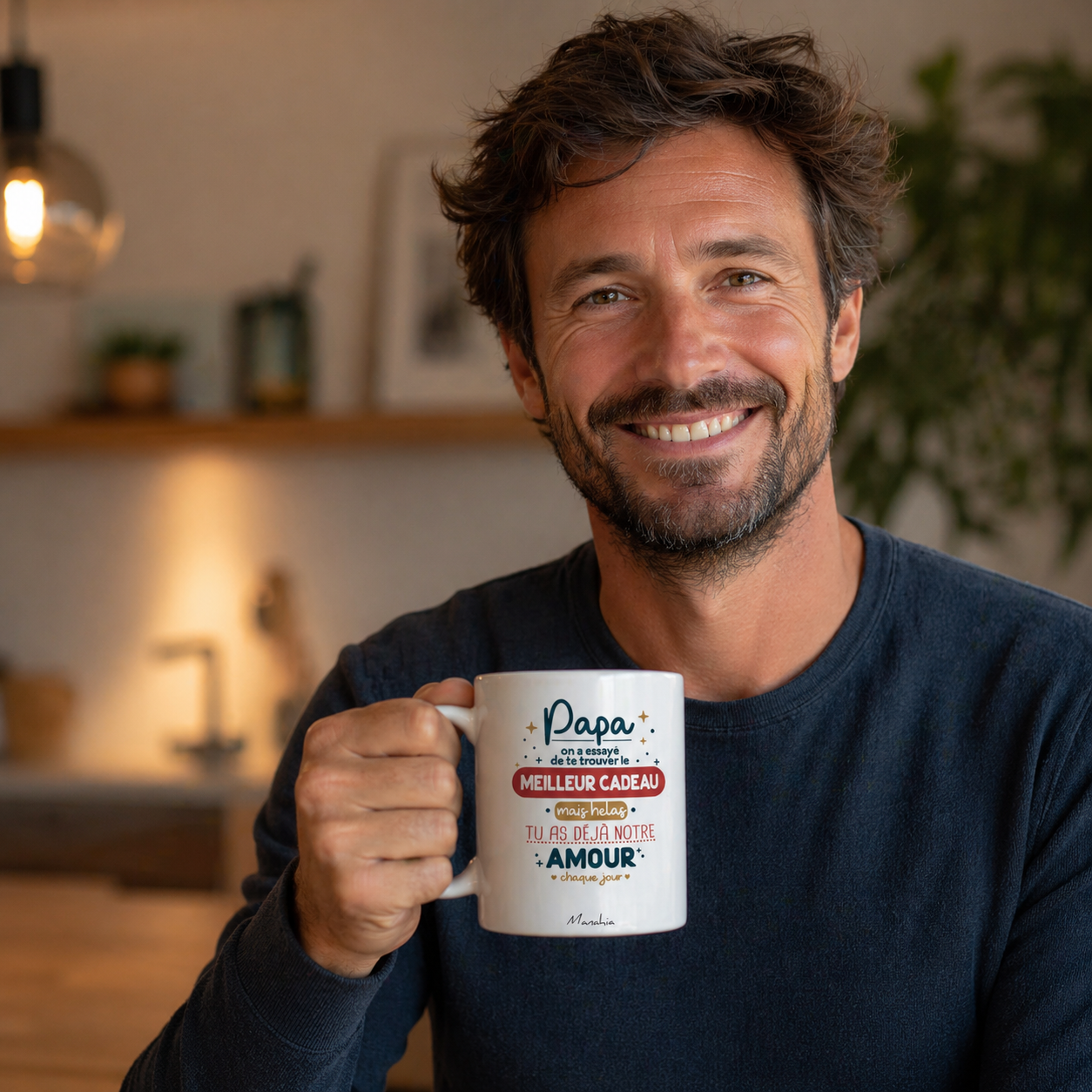 Mug papa – Papa, on a essayé de trouver le meilleur cadeau, mais hélas, tu as déjà notre amour chaque jour