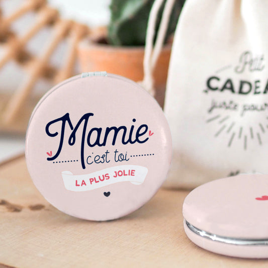 Miroir de poche mamie – Mamie c'est toi la plus jolie