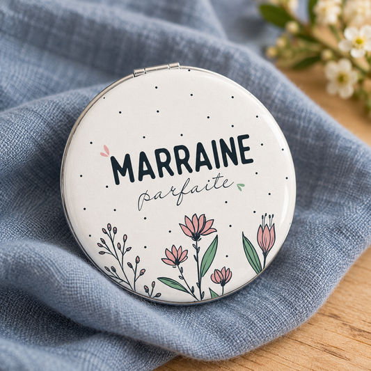 Miroir de poche marraine – Marraine parfaite