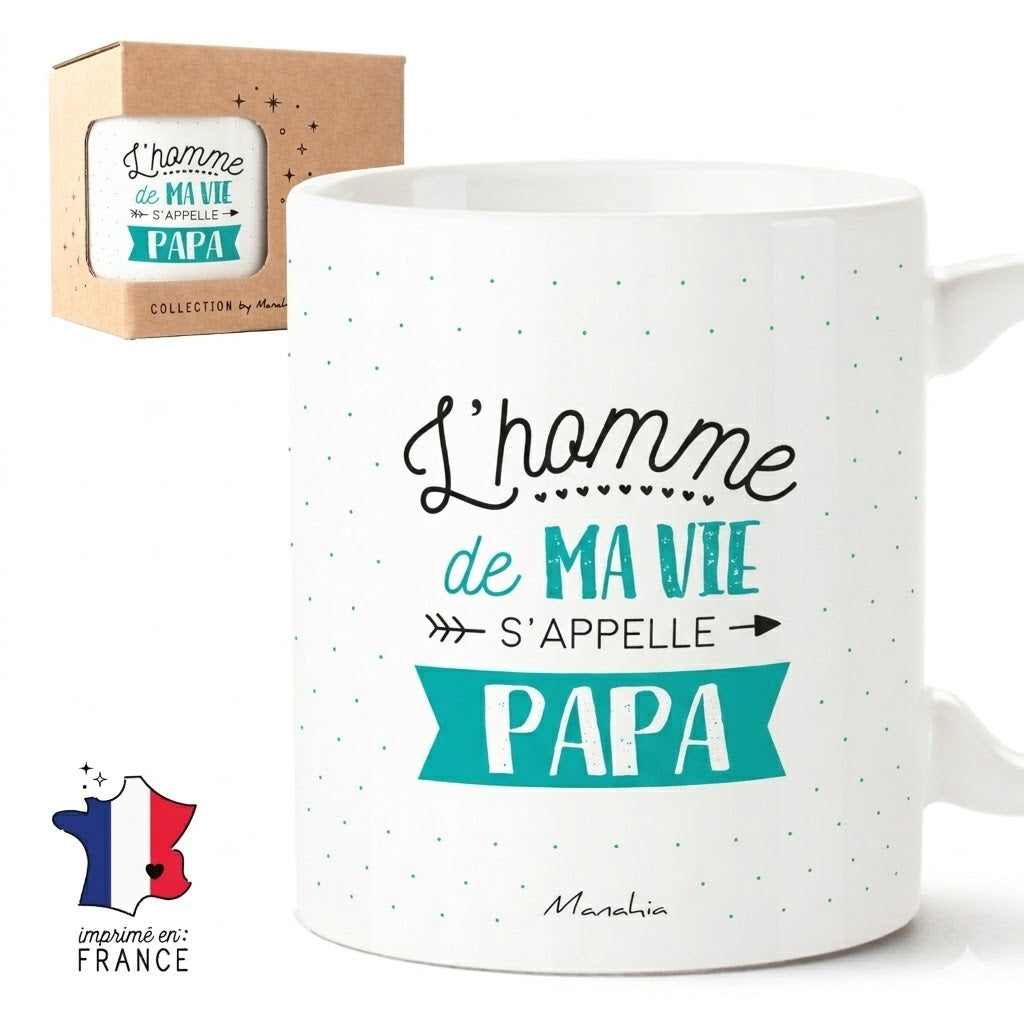 Mug papa – L'homme de ma vie s'appelle papa – cadeau papa – fête des pères