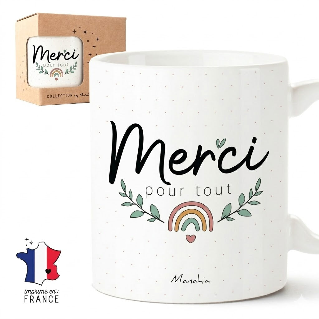 Mug merci – Merci pour tout – cadeau merci – petite attention