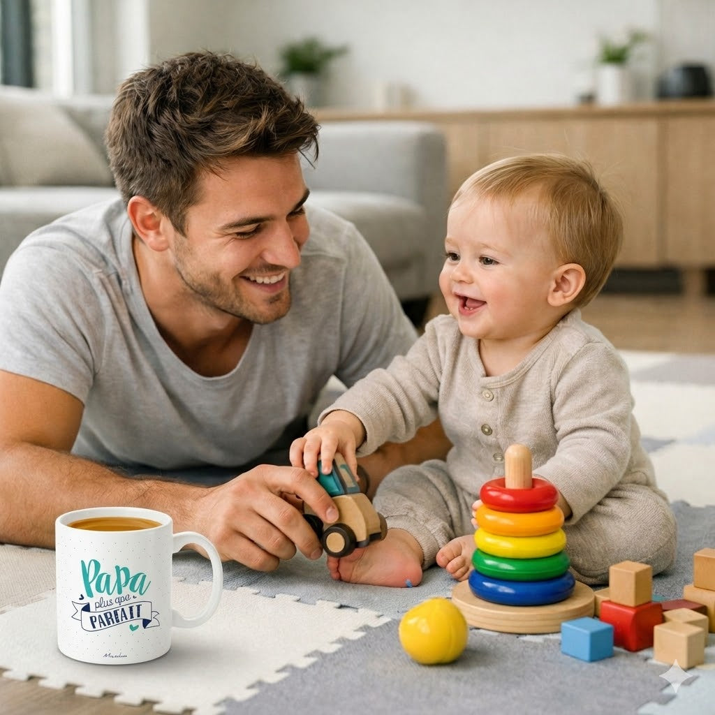 Mug papa – Papa plus que parfait – cadeau papa – fête des pères