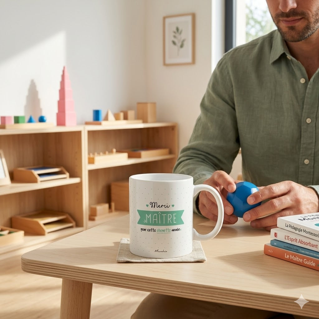 Mug maître – Merci maître pour cette chouette année – cadeau maître – fin d’année scolaire
