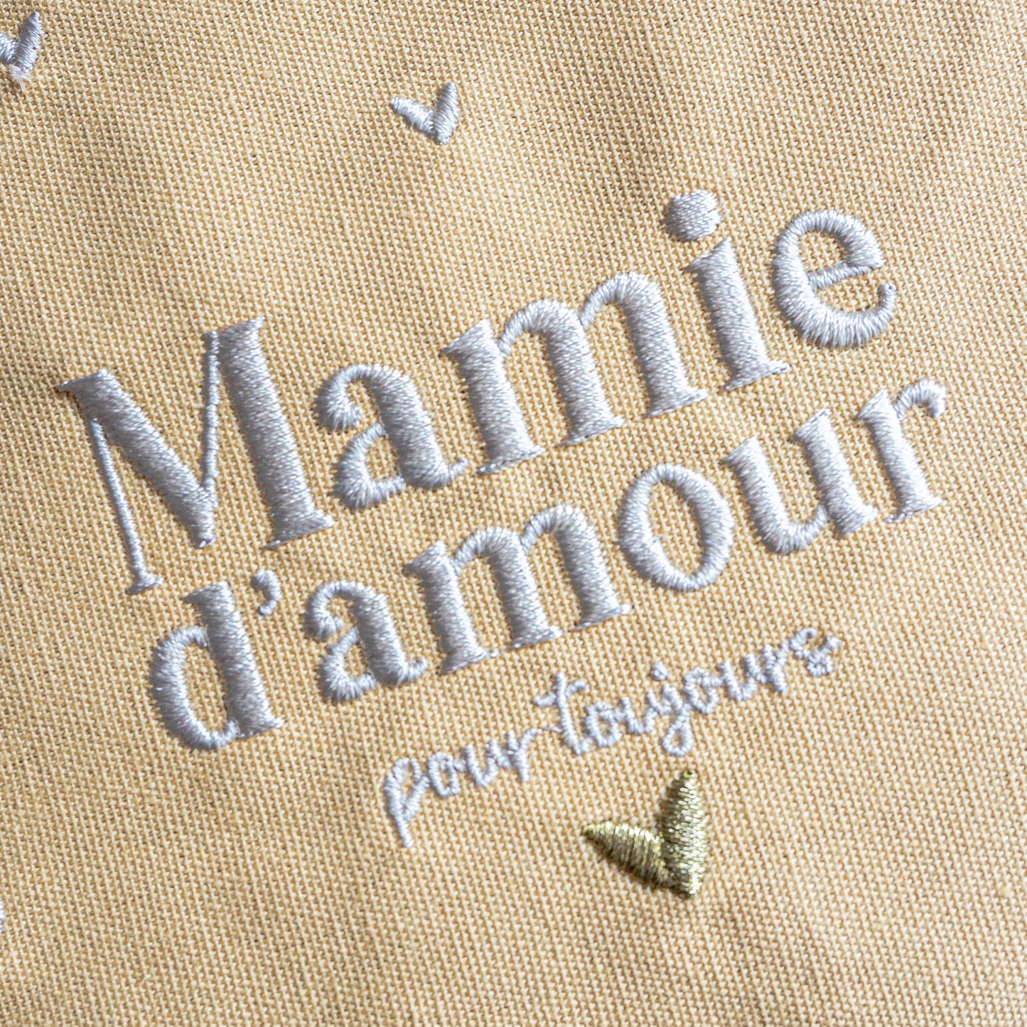 Pochette brodée - Mamie d'amour pour toujours