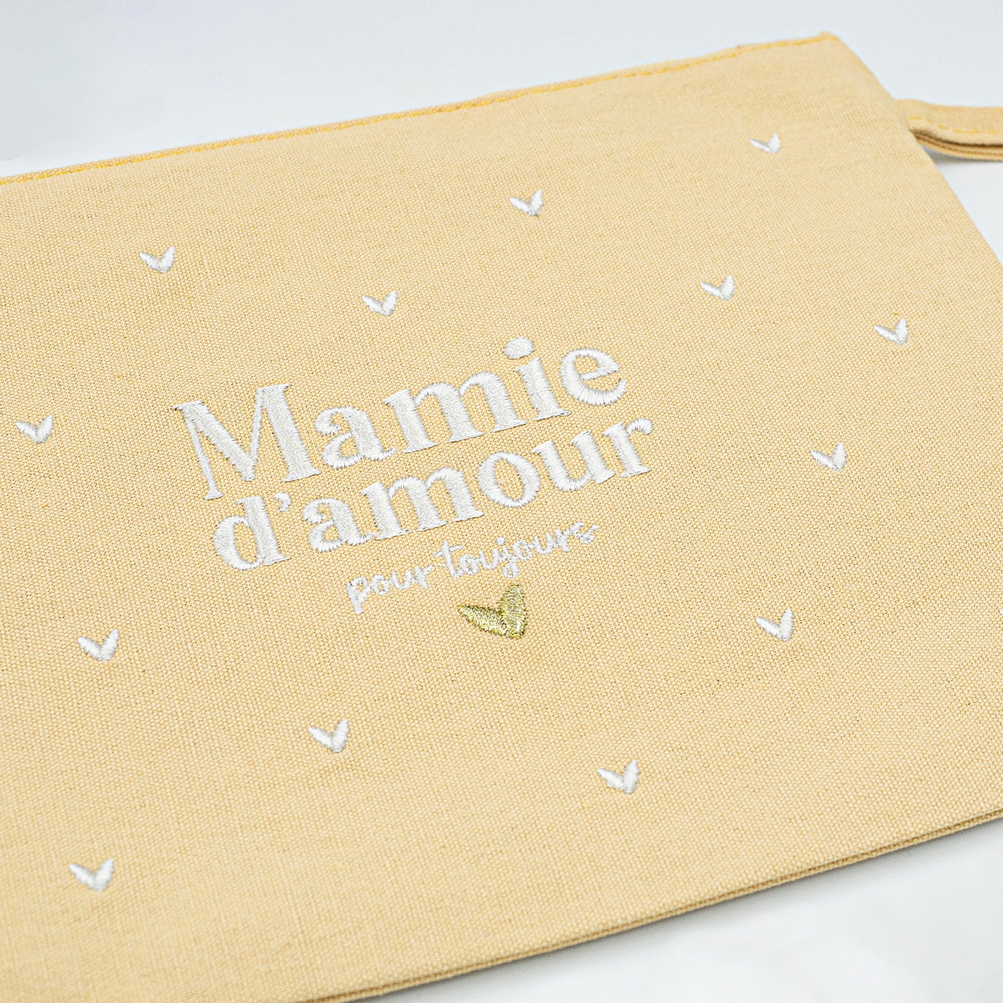 Pochette brodée - Mamie d'amour pour toujours