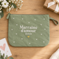 Pochette brodée marraine – Marraine d'amour forever
