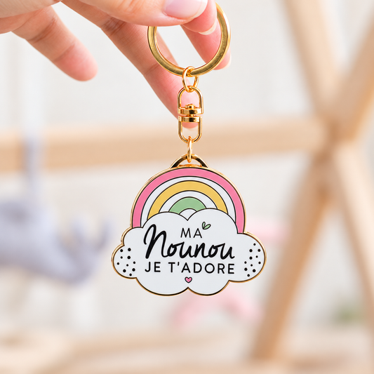 Porte-clés nounou – Ma nounou je t'adore