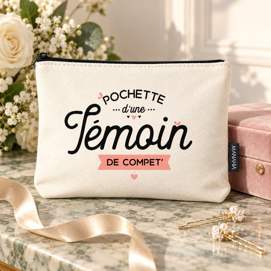 Pochette témoin – Pochette d’une témoin de compet'