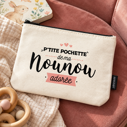 Pochette nounou – P’tite pochette de ma nounou adorée
