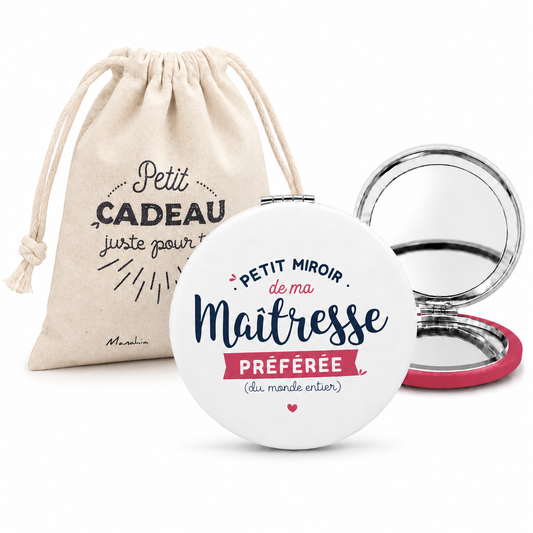Miroir de poche maîtresse – Petit miroir de ma maîtresse préférée – cadeau maîtresse