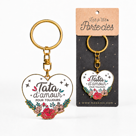 Porte-clés tata – Tata d’amour pour toujours – cadeau tata