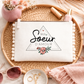 Pochette pompons sœur – Ma soeur d'amour – pochette coton – cadeau sœur