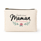 Pochette pompons maman – Pochette d’une maman merveilleuse – pochette coton – cadeau maman – fête des mères