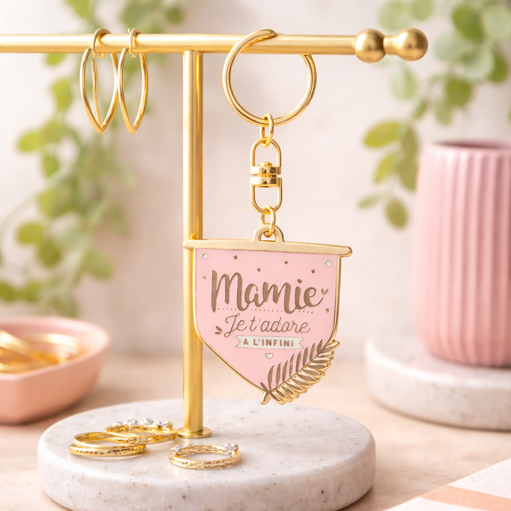 Porte-clés mamie – Mamie je t’adore à l’infini – cadeau mamie