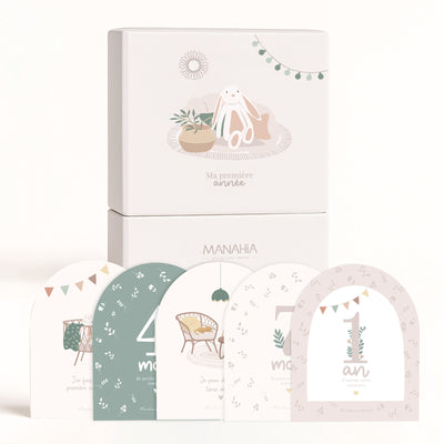 Cartes étapes bébé - 20 cartes milestone - Manahia