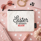 Pochette sister – Sister d’amour forever – pochette coton – cadeau sœur