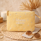 Pochette brodée ATSEM – Atsem adorée, merci – pochette coton – cadeau ATSEM – fin d’année scolaire
