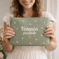 Pochette brodée témoin – Témoin parfaite – pochette coton – cadeau témoin – mariage – EVJF