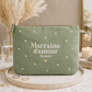 Pochette brodée marraine – Marraine d’amour forever – pochette coton – cadeau marraine – baptême